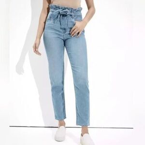 🚨4/$25 American Eagle Highest-Rise Mom Jean Belt Paper-bag Size 2 Short